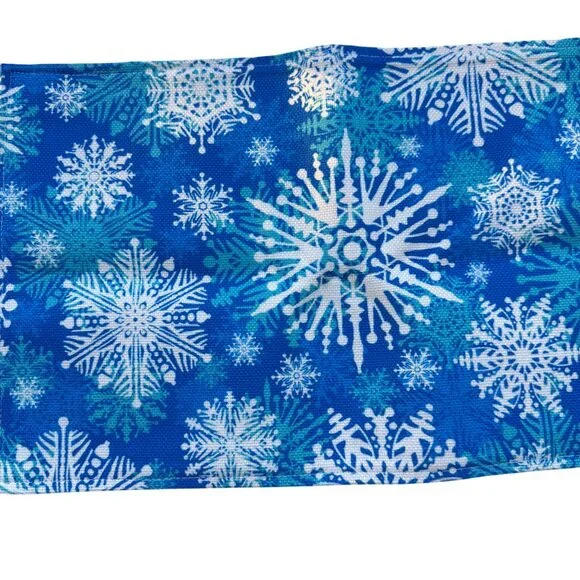 Snowflake Pattern Blue Cloth Napkin Set of 6 NWOT - Picture 3 of 3